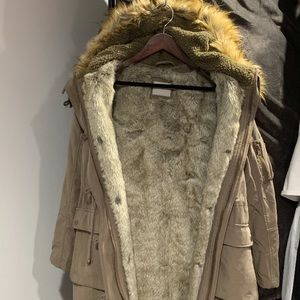 Parka jacket with removable hood & liner